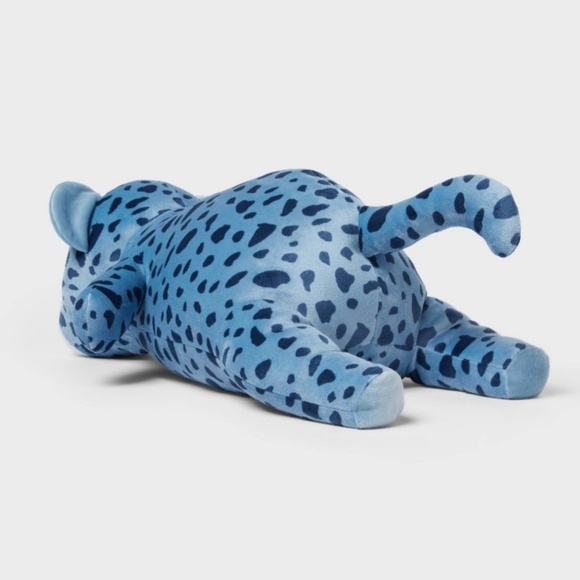 Blue Cheetah Weighted Plush Throw Pillow - Pillowfort - Picture 3 of 11